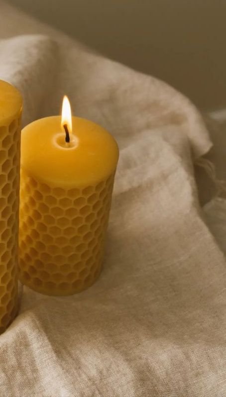 Honeycomb Pillar Candle