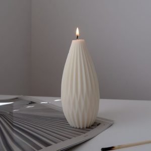 Ribbed Lantern Candle